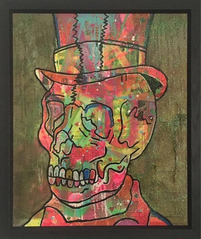 Smile Heavy by Barrie J Davies 2016, Mixed media on canvas, 50cm x 60cm, Framed. Barrie J Davies is an Artist - Pop Art and Street art inspired Artist based in Brighton England UK - Pop Art Paintings, Street Art Prints & Editions available. 