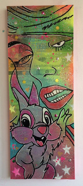 Sun down by Barrie J Davies 2015, Mixed media on canvas, 30cm x 80cm, Unframed. Barrie J Davies is an Artist - Psychedelic pop surreal street art inspired Artist based in Brighton England UK - Paintings, Prints & Editions available.