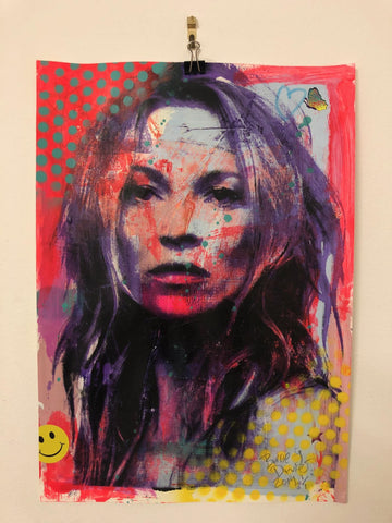 Super Kate Print by Barrie J Davies 2019 - Pop Art Street Artist based in Brighton England UK. Buy art online with free delivery Pop Art Paintings, Street Art Prints & collectables. 