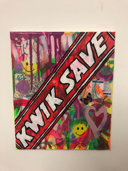 Super Shopper by Barrie J Davies 2019, Mixed media on Canvas, 25cm x 30cm, Unframed. Barrie J Davies is an Artist - Pop Art and Street art inspired Artist based in Brighton England UK - Pop Art Paintings, Street Art Prints & Editions available. 