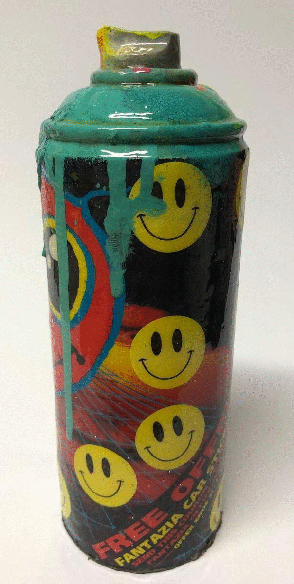 Can of Rave Spray can Sculpture - BARRIE J DAVIES IS AN ARTIST