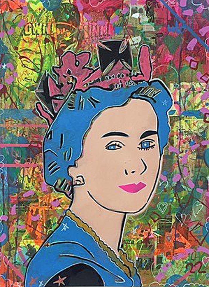 The Crown by Barrie J Davies 2018. Pop Art and Street art inspired Artist based in Brighton England UK. Pop Art Paintings & Street Art Prints.