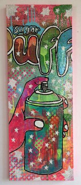 Todays special offer by Barrie J Davies 2015, Mixed media on Canvas, 30cm x 80cm, unframed. Barrie J Davies is an Artist - Psychedelic pop surreal street art inspired Artist based in Brighton England UK - Paintings, Prints & Editions available.