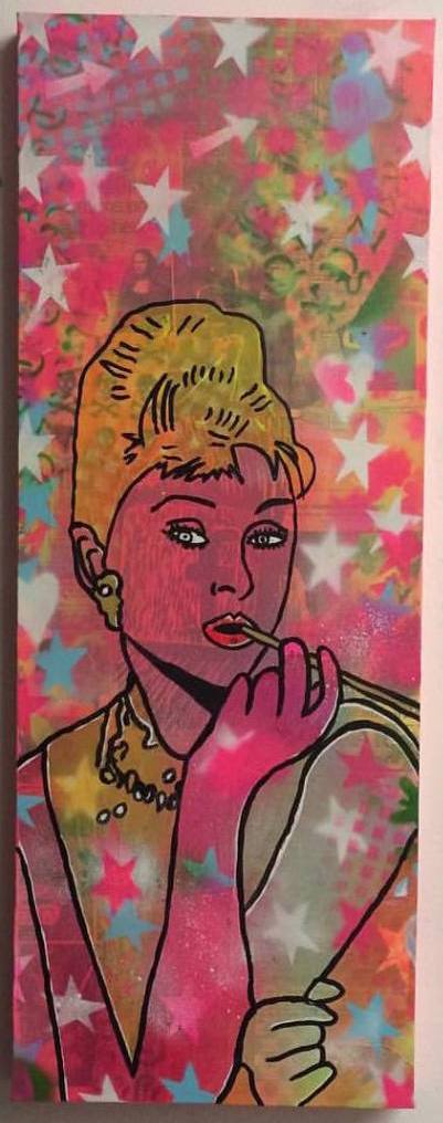 whats the story morning glory by barrie j davies 2015, Mixed media on Canvas, 80cm x 60cm, unframed. Barrie J Davies is an Artist - Psychedelic pop surreal street art inspired Artist based in Brighton England UK - Paintings, Prints & Editions available.