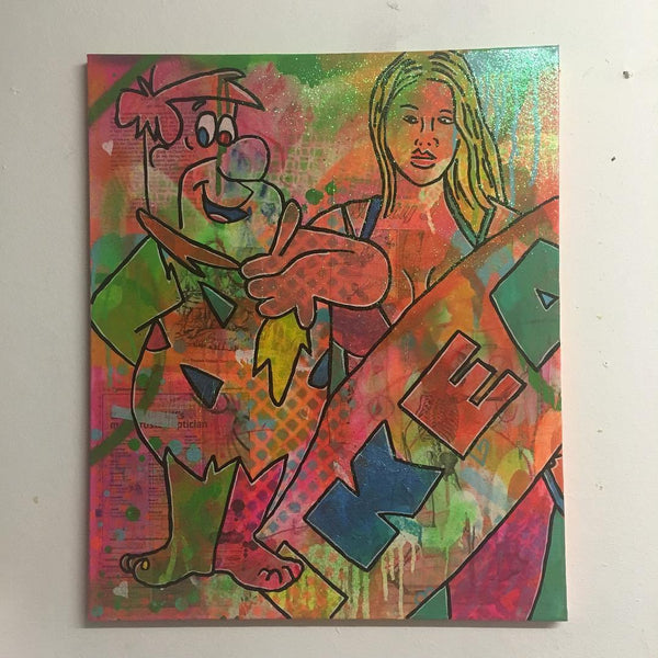 Wild Horses by Barrie J Davies 2016, Mixed media on canvas, 50cm x 60cm, Unframed. Barrie J Davies is an Artist - Pop Art and Street art inspired Artist based in Brighton England UK - Pop Art Paintings, Street Art Prints & Editions available