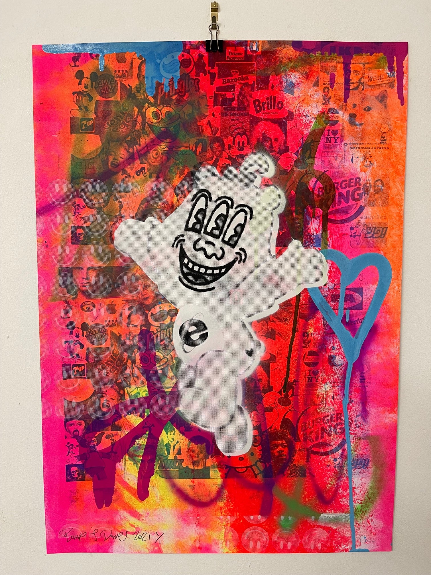 Happy Wrong Bear Print - BARRIE J DAVIES IS AN ARTIST