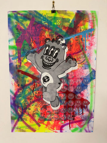 Crazy Wrong Bear Print - BARRIE J DAVIES IS AN ARTIST